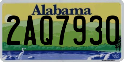 AL license plate 2AQ7930