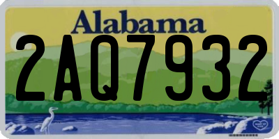 AL license plate 2AQ7932