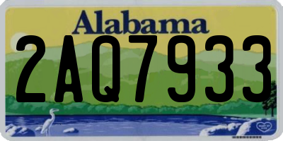 AL license plate 2AQ7933