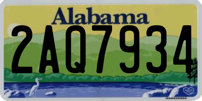 AL license plate 2AQ7934