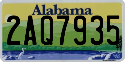 AL license plate 2AQ7935
