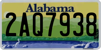 AL license plate 2AQ7938