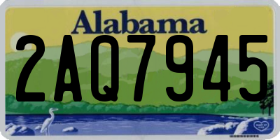 AL license plate 2AQ7945