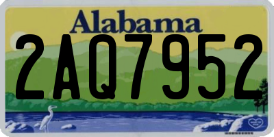 AL license plate 2AQ7952