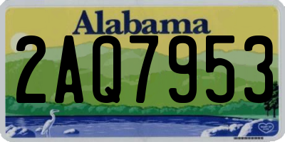 AL license plate 2AQ7953