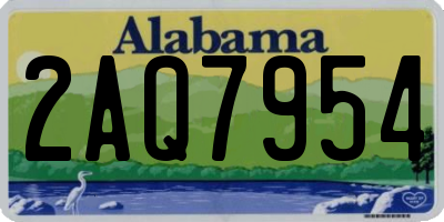 AL license plate 2AQ7954