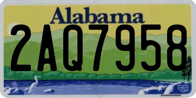 AL license plate 2AQ7958