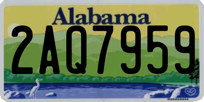 AL license plate 2AQ7959