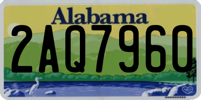 AL license plate 2AQ7960