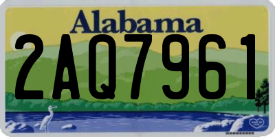AL license plate 2AQ7961