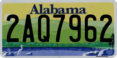 AL license plate 2AQ7962