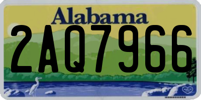 AL license plate 2AQ7966