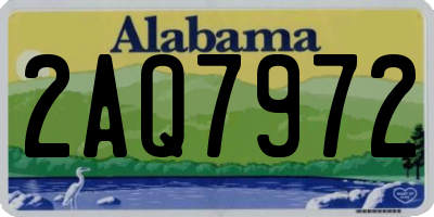 AL license plate 2AQ7972