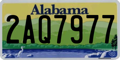 AL license plate 2AQ7977