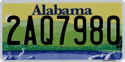 AL license plate 2AQ7980