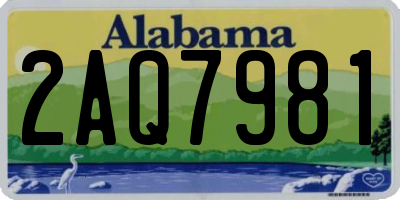 AL license plate 2AQ7981