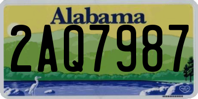 AL license plate 2AQ7987