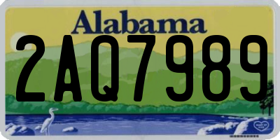 AL license plate 2AQ7989