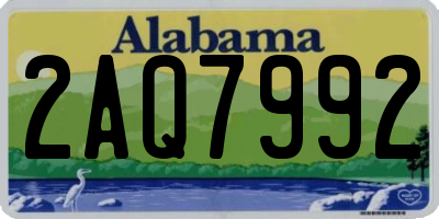 AL license plate 2AQ7992
