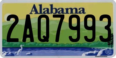 AL license plate 2AQ7993