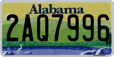 AL license plate 2AQ7996