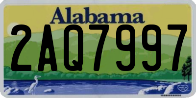 AL license plate 2AQ7997