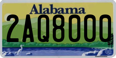 AL license plate 2AQ8000