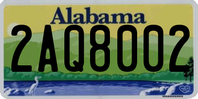 AL license plate 2AQ8002
