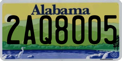 AL license plate 2AQ8005