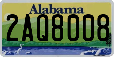 AL license plate 2AQ8008