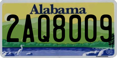 AL license plate 2AQ8009