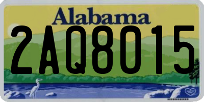 AL license plate 2AQ8015