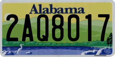 AL license plate 2AQ8017