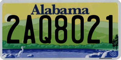 AL license plate 2AQ8021