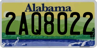 AL license plate 2AQ8022
