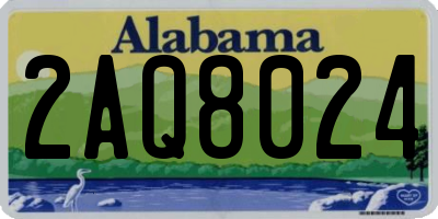 AL license plate 2AQ8024