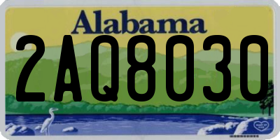 AL license plate 2AQ8030