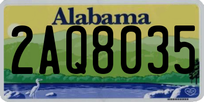 AL license plate 2AQ8035