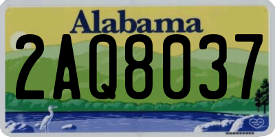 AL license plate 2AQ8037