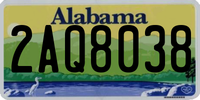 AL license plate 2AQ8038