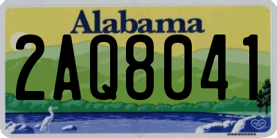AL license plate 2AQ8041