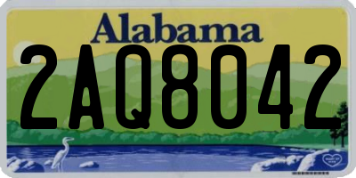 AL license plate 2AQ8042