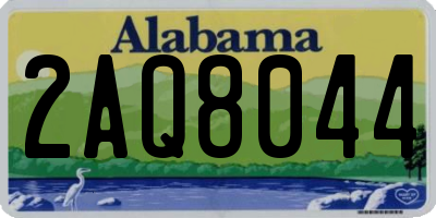 AL license plate 2AQ8044