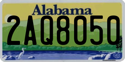 AL license plate 2AQ8050