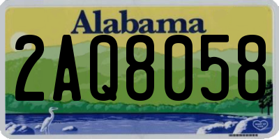AL license plate 2AQ8058