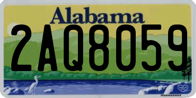 AL license plate 2AQ8059