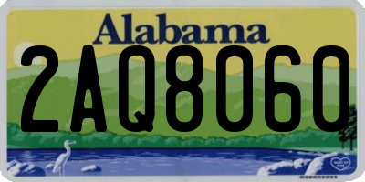 AL license plate 2AQ8060