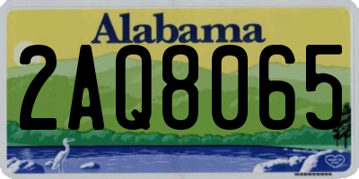 AL license plate 2AQ8065