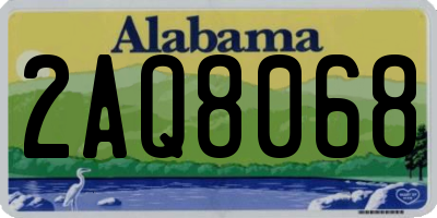 AL license plate 2AQ8068