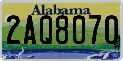 AL license plate 2AQ8070